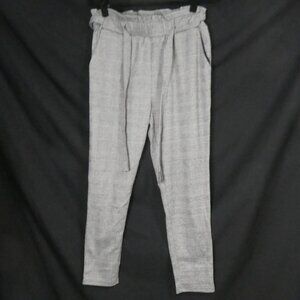 REVAMPED | medium | Classic Grey Check Pattern Pants With Matching Belt | NWOT
